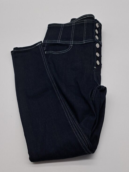 Express Denim - Express Ankle Leggings Super High Rise 6 Front Button 4/R Soft Jeans